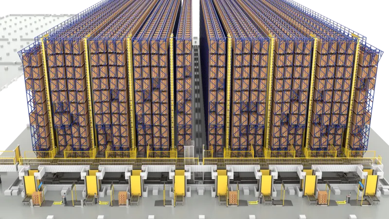 warehouse stacker crane